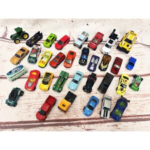 HOT WHEELS & MATCHBOX Diecast Car Lot 33 Mixed Variety Trucks Racing Classics